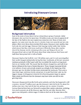 Introducing Dinosaurs Background Information
