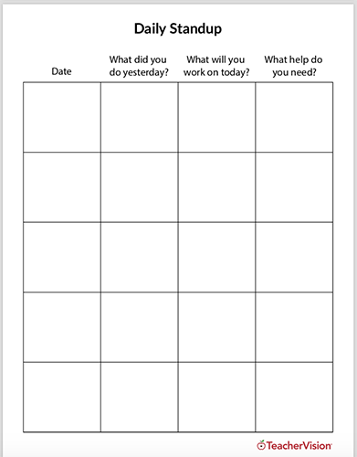 a process for checking in during a project