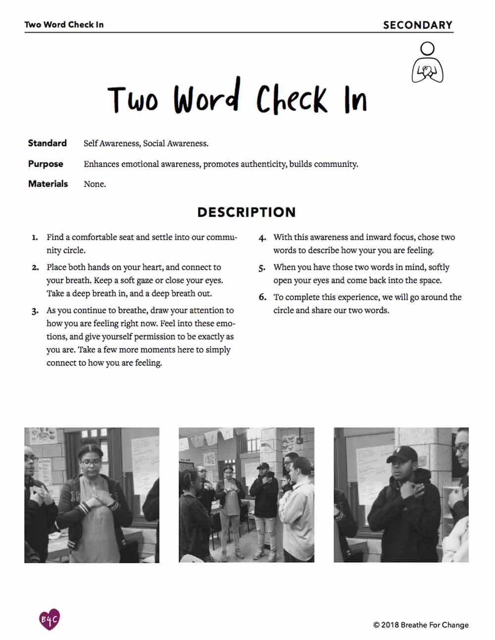 an activity to support students to feel and name their emotions