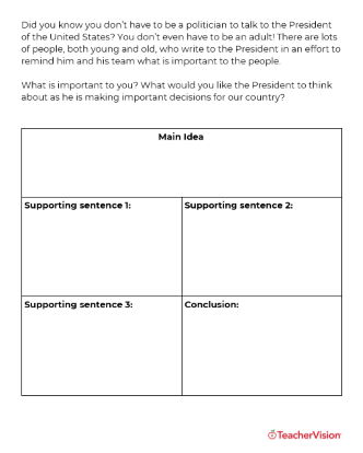 Writing Activities for Teaching Presidents' Day