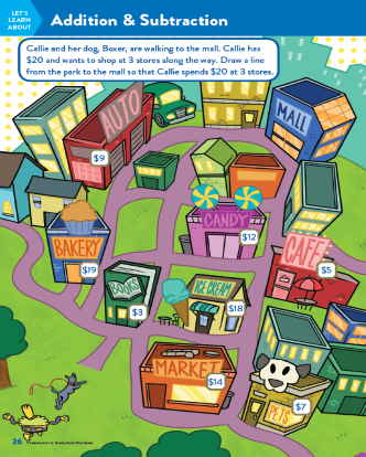 TinkerActive Math Activity Lesson: Add and Subtract Word Problems (Grade 1)