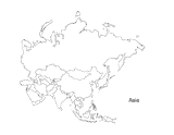 Outline Map of Asia