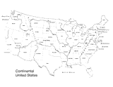 U.S. Map with Physiography