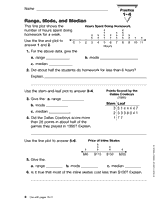 Range, Mode, and Median (Grades K-2)