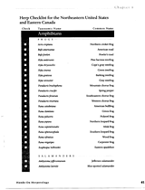Reptile and Amphibian Checklist