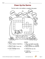 Clean Up The Germs Crossword Puzzle