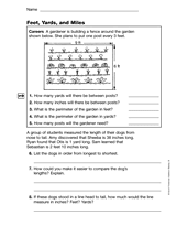 Feet, Yards, Miles (Gr. 3)