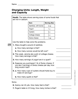 Changing Units: Length, Weight, and Capacity (Gr. 4)