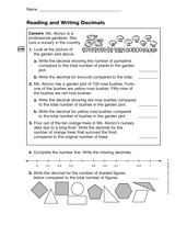 Reading and Writing Decimals (Gr. 4)