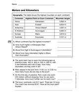 Meters and Kilometers (Gr. 4)