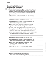 Exploring Addition and Subtraction Patterns (Gr. 4)