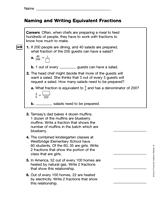 Naming and Writing Equivalent Fractions (Gr. 4)
