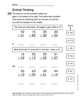 Two-Digit Math: Critical Thinking (Gr. 1)