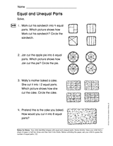 Equal and Unequal Parts (Gr. 2)