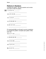Patterns in Numbers: Multiple Operations (Gr. 5)