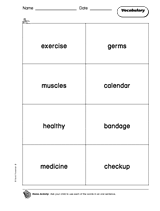 Keeping Healthy: Vocabulary