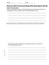 Science Skill: Communicating with Descriptive Words
