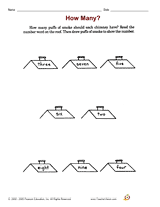 How Many? (Printable Reading Activity)
