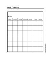 Blank Calendar