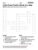Criss-Cross Puzzle: Words on a Map