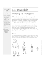 Scale Models: Modeling the Solar System