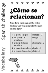 Spanish Vocabulary Challenge: Pairs