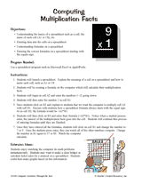 Computing Multiplication Facts