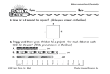 Math Warm-Up 140 for Gr. 1 & 2: Measurement & Geometry