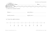 Math Warm-Up 34 for Gr. 1 & 2: Numbers and Numeration