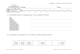 Math Warm-Up 236 for Gr. 1 & 2: Algebra, Patterns & Functions