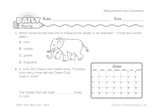 Math Warm-Up 125 for Gr. 3 & 4: Measurement & Geometry