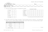 Math Warm-Up 162 for Gr. 3 & 4: Graphs, Data & Probability
