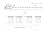Math Warm-Up 165 for Gr. 3 & 4: Graphs, Data & Probability