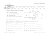 Math Warm-Up 21 for Gr. 3 & 4: Numbers and Numeration