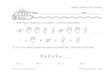Math Warm-Up 227 for Gr. 3 & 4: Algebra, Patterns & Functions