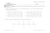 Math Warm-Up 22 for Gr. 3 & 4: Numbers and Numeration