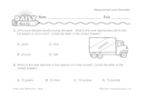 Math Warm-Up 151 for Gr. 3 & 4: Measurement & Geometry