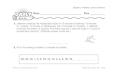 Math Warm-Up 245 for Gr. 3 & 4: Algebra, Patterns & Functions