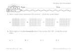 Math Warm-Up 44 for Gr. 3 & 4: Numbers and Numeration