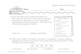 Math Warm-Up 215 for Gr. 5 & 6: Algebra, Patterns & Functions