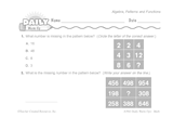 Math Warm-Up 227 for Gr. 5 & 6: Algebra, Patterns & Functions