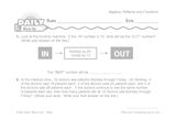 Math Warm-Up 233 for Gr. 5 & 6: Algebra, Patterns & Functions