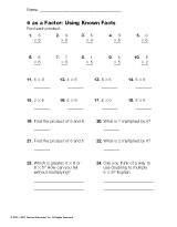6 as a Factor: Using Known Facts