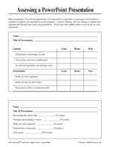 Assessing a PowerPoint Presentation
