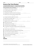 Science Key-Term Review I