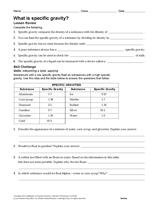 What Is Specific Gravity?