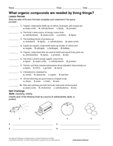 What Organic Compounds Are Needed by Living Things?