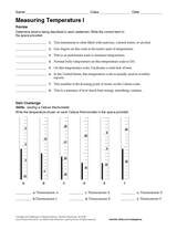 Measuring Temperature I (Celsius)