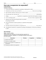 How Can a Suspension Be Separated?