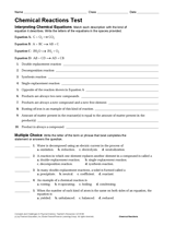 Chemical Reactions Test